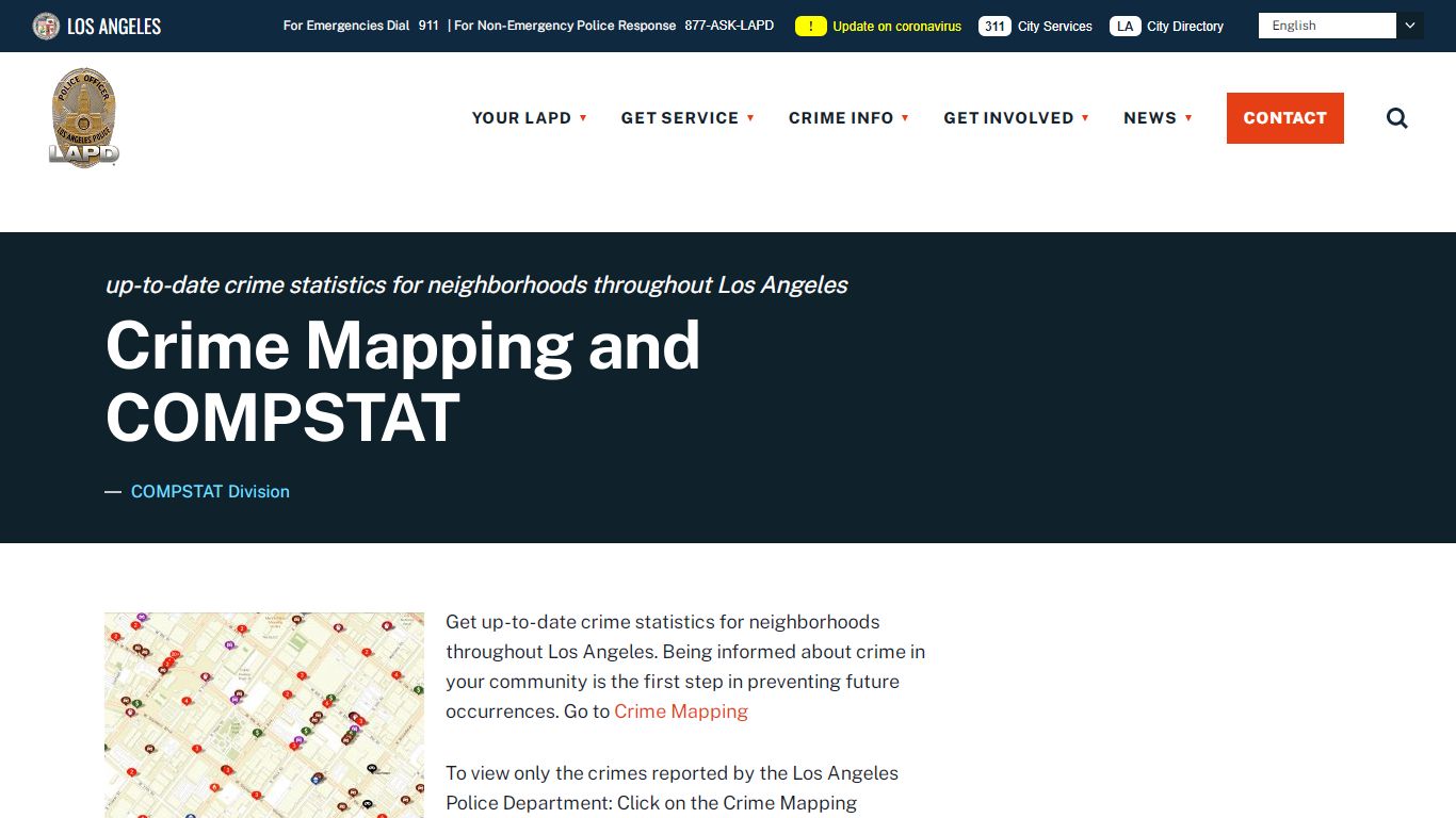 Crime Mapping and COMPSTAT - LAPD Online